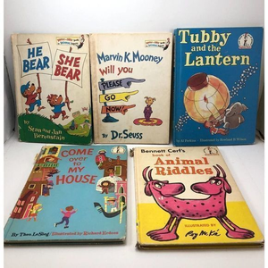 Lot Of 5 Vintage Dr. Seuss Hardback‎ Books 1964-74 Tubby / My House / Go Home